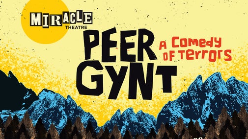 An illustration promoting the Miracle Theatre production of Peer Gynt